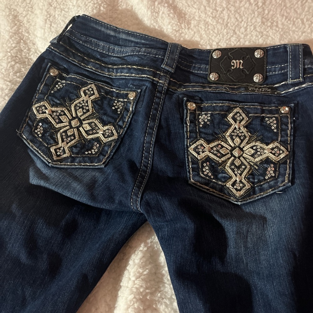 Women's Blue Embellished Jeans